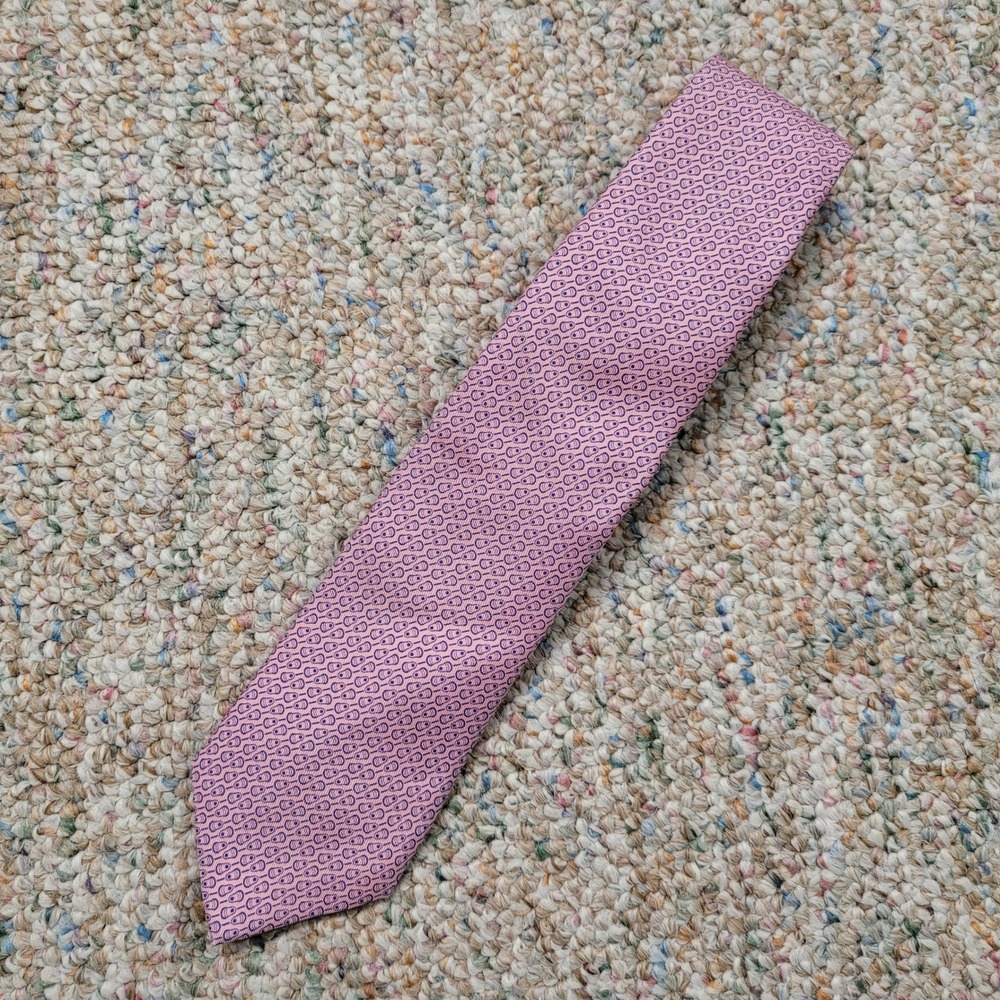 Vineyard Vines Lacrosse Stick Tie Boys OS Pink Preppy Silk Necktie Dressy